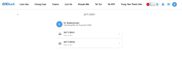 Đội ngũ hỗ trợ chuyên nghiệp và nhiệt tình của 8xbet