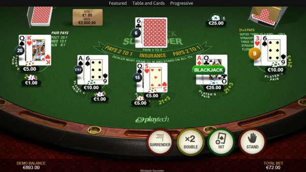 Đặt cược Blackjack chính như bình thường