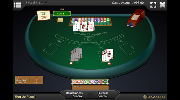 So sánh tổng điểm và số lượng lá hình trong 3 Card Baccarat